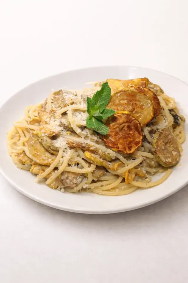 Fried Courgette and Cheese
